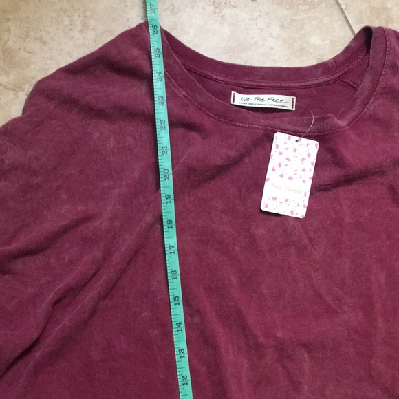 Free people red crew neck oversized sweater new with tag - Picture 8 of 8